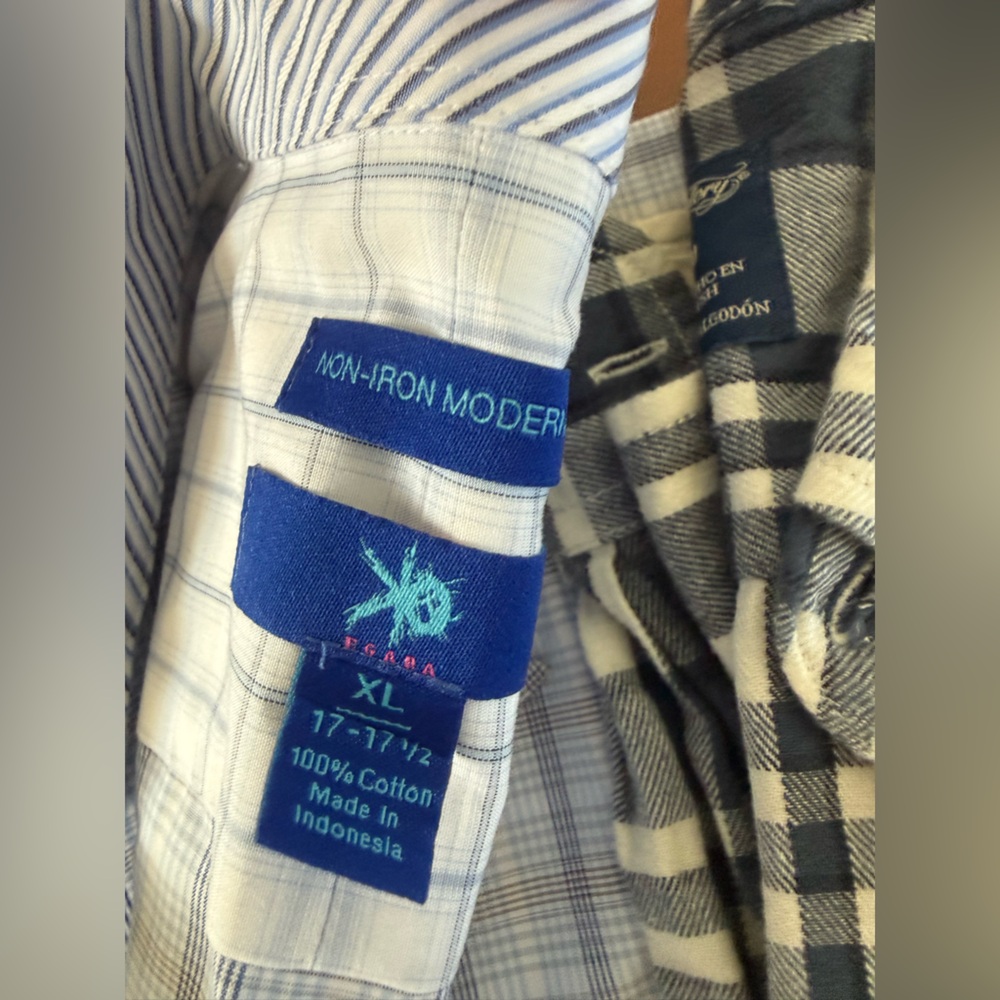 Lot of 3 Long Sleeve Button Down Men's Plaid Shirts - Picture 2 of 7